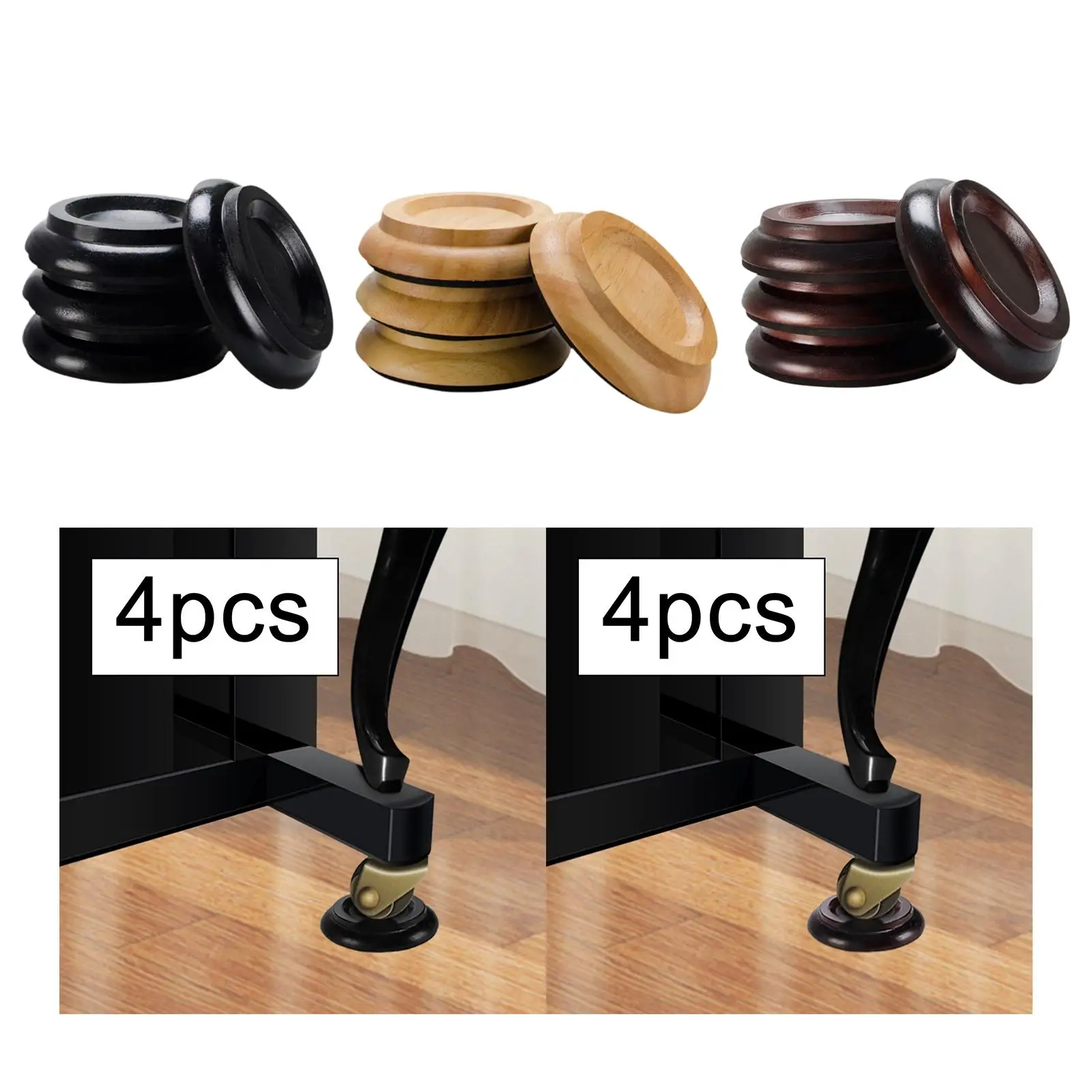 4Pcs Piano Caster Cups,Foot Pads Accessories,Anti Noise Parts,Protection Carpet Furniture Caster Cups,Grand Piano Caster Cups