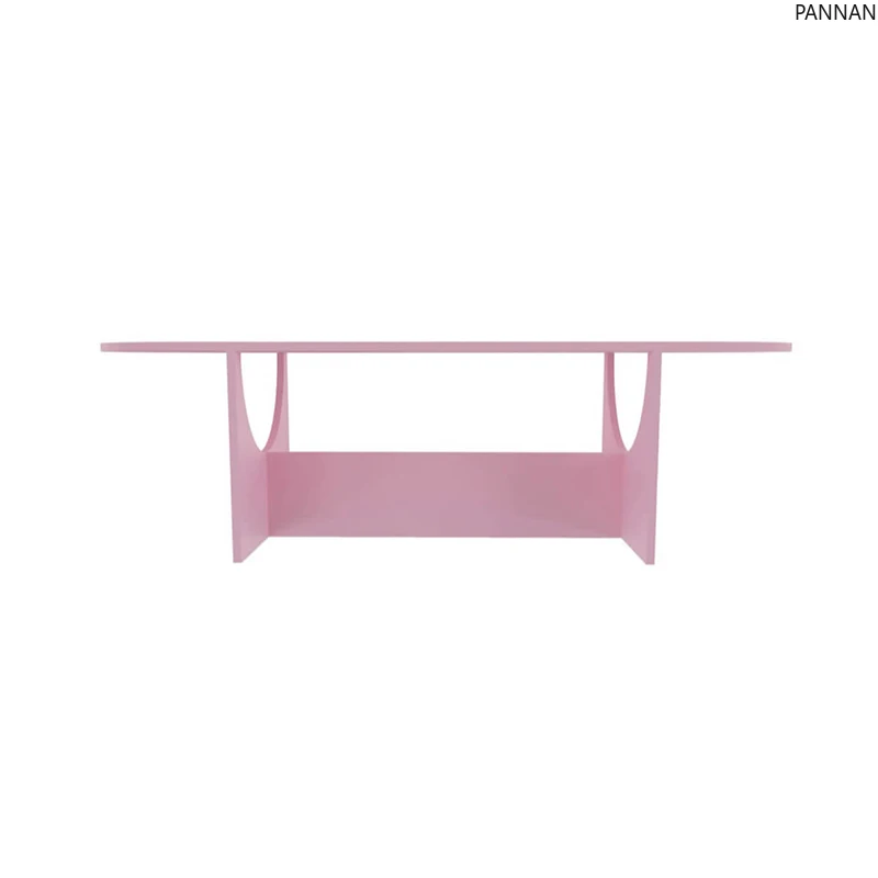 

Creative Pink Restaurant Dining Table Shimadai Multiplayer Meeting Desk