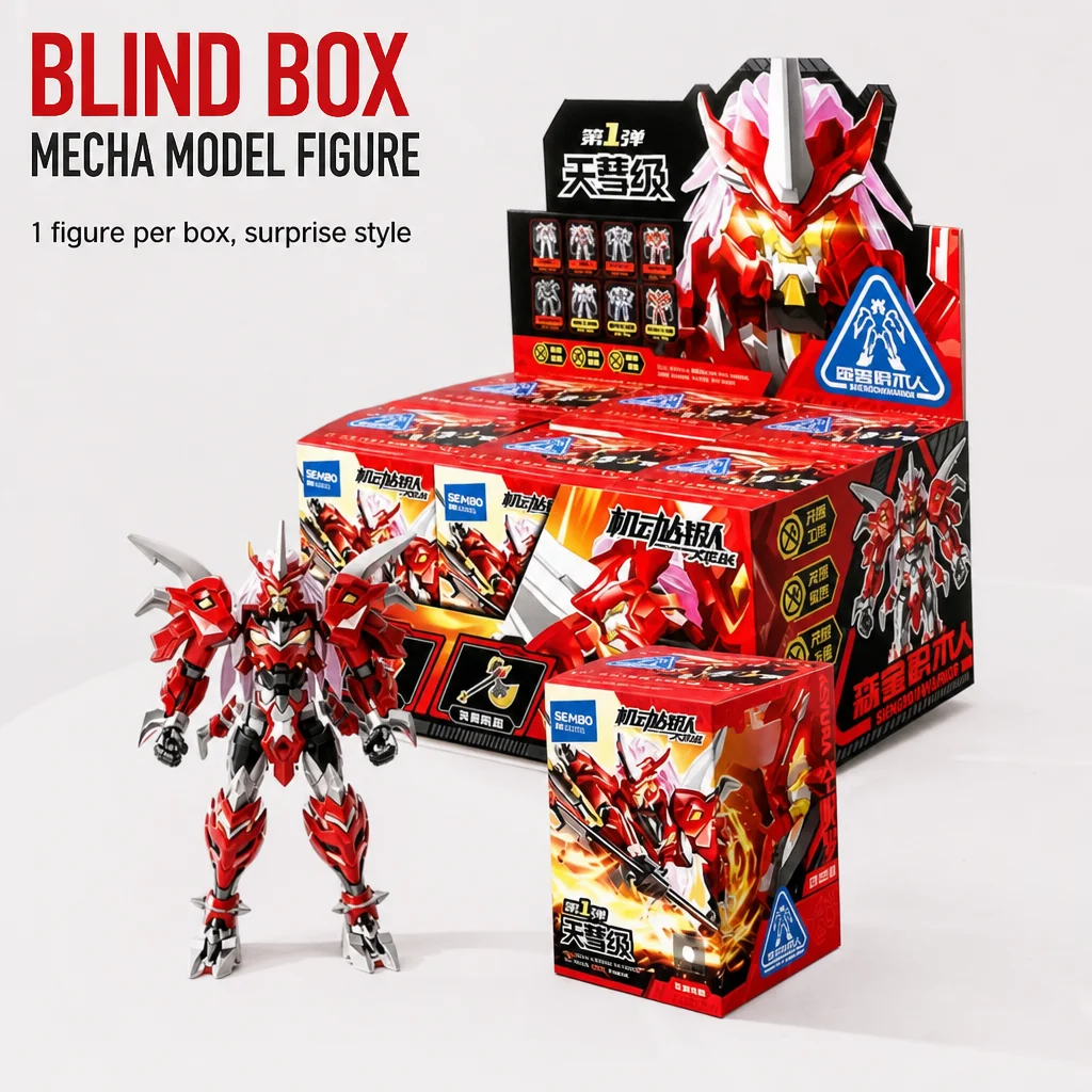 Sembo Block Mecha Robot Building Kit Blind Box Articulated Movable Mecha Model Puzzle Assembly Gift For Hobby Collectors