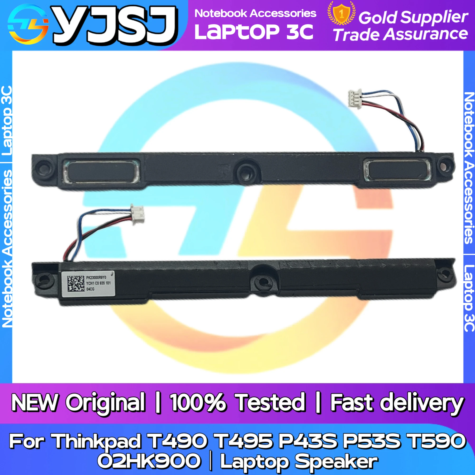 New GENUINE Original Laptop SpeakerFor Lenovo Thinkpad T490 T495 P43S P53S T590 built-in speaker horn audio PK23000R9V0  02HK900