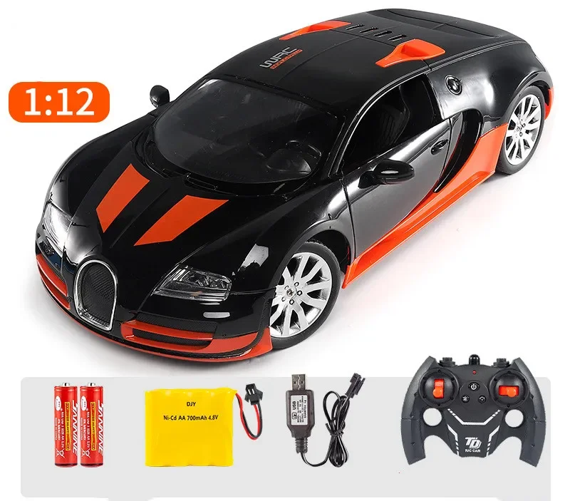 

34cm LED sound Remote control ABS sports car can spray high speed drift model boy toy car collection model kids gift