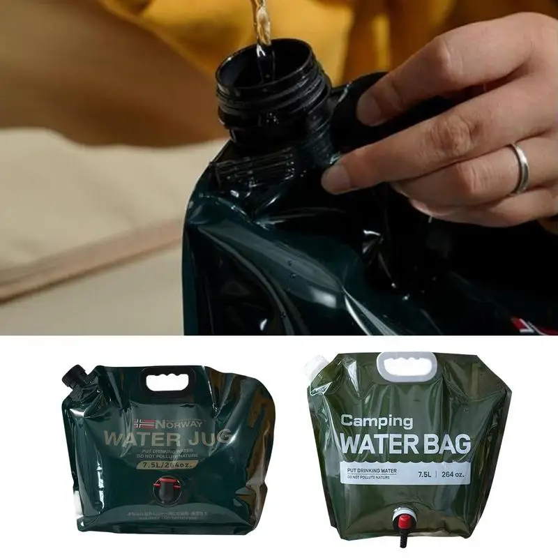 

Hiking Water Bag Food Grade 7.5L Water Bladder With Large Water Port Triangle Bottom Sealing Large Water Port Storage Bag For