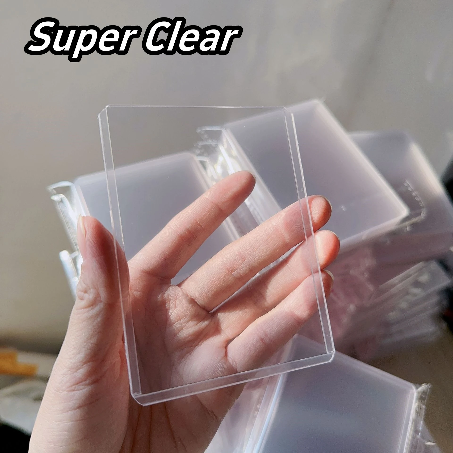 Imagem -03 - Utalo-kpop Photocard Toploader Cardholder Super Clear Proteção de Filme Vertical e Horizontal Disponível Atacado 100 Pcs