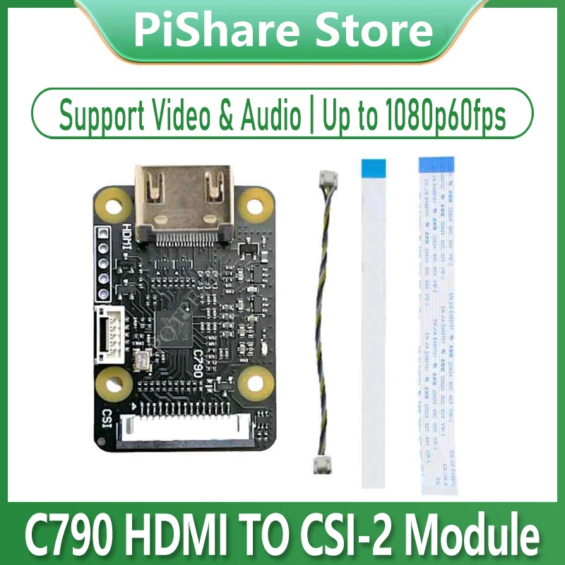 

Адаптер камеры C790 HDMI-CSI 2, поддержка видео, аудио и до 1080p60fps для Raspberry Pi 5 Zero/4 B/3 B+/3B/CM4/CM3