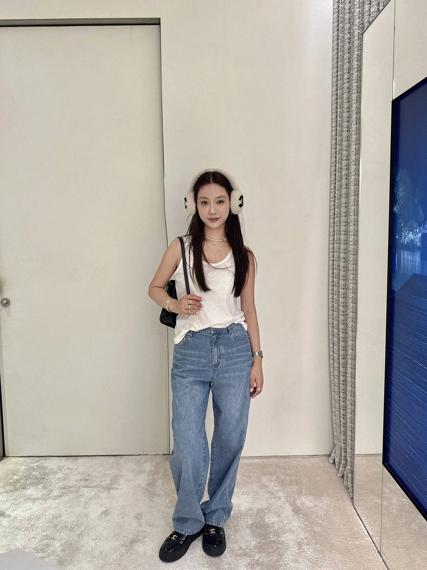 

Джинсы SOV с широкими штанинами, дышащие, ультрамягкие, приятные к коже, повседневные, на молнии, свободного кроя, женские, осенние