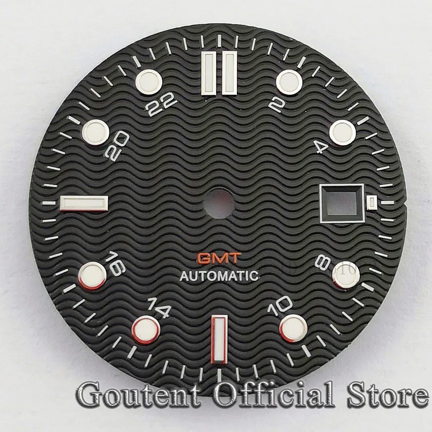 Goutent 31mm Watch Dials White Black Blue Dial Fit NH34 ETA 2836/2824 DG2813/3804 Miyota 8215 821A Movement Watch Accessories