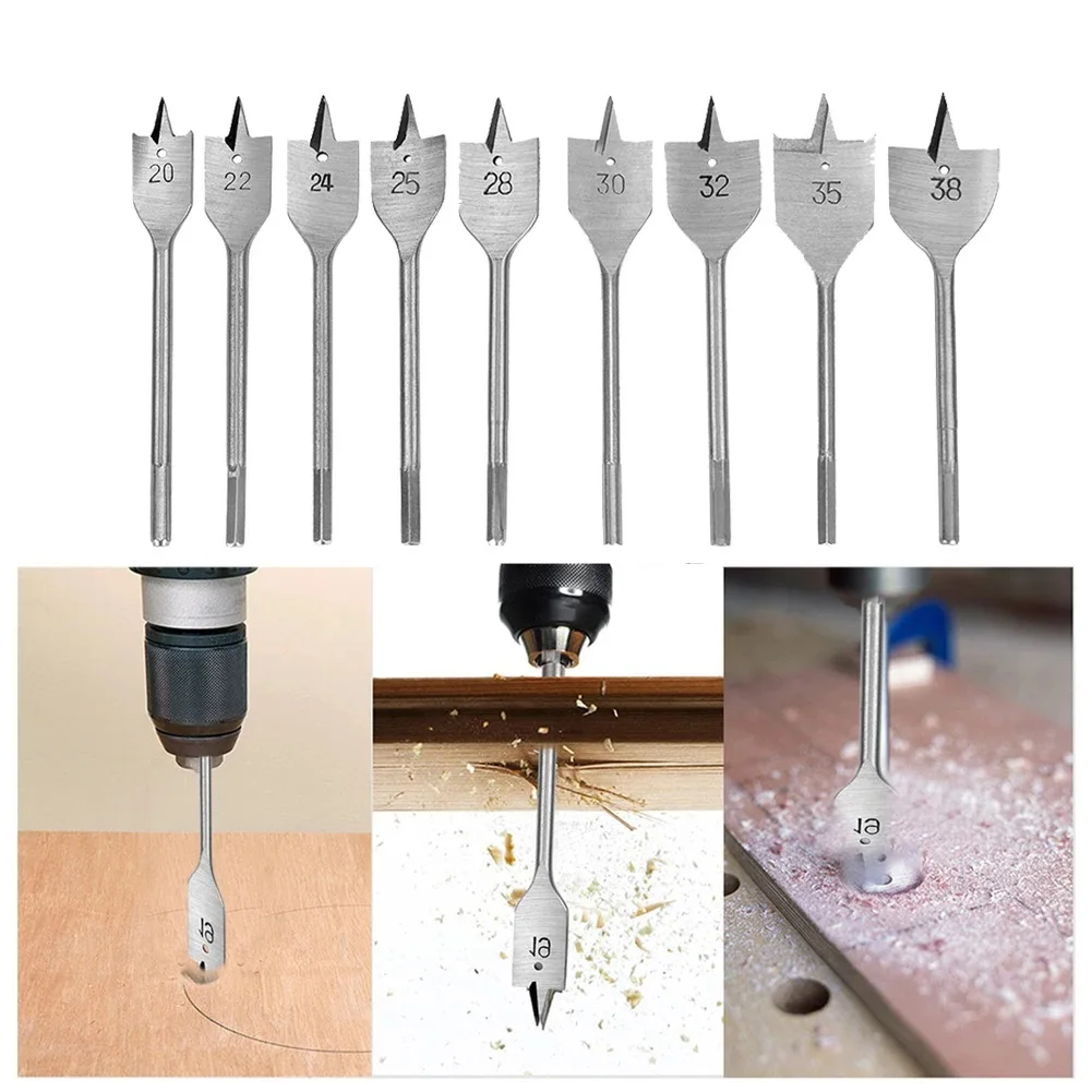 

Woodwork Flat Wood Drill Bit Spade Woodworking Drill Bits HCS Wood Drilling 20/22/25/28/30/32mm Hand Tools