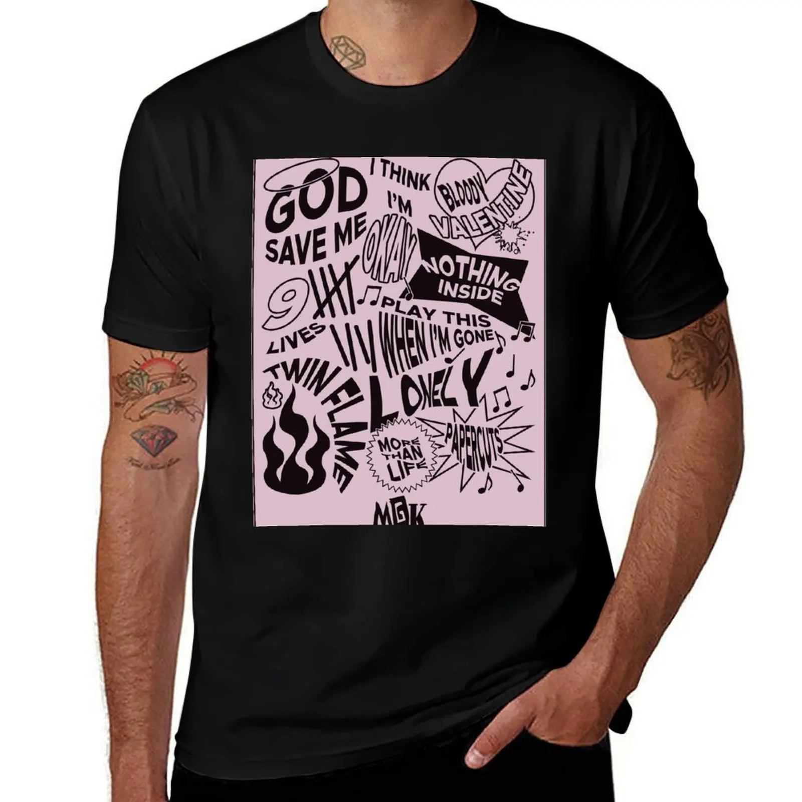

Machine Gun Kelly Poster (Tracklist) - MGK T-Shirt summer 2025 blacks custom t shirt anime plain t shirts men