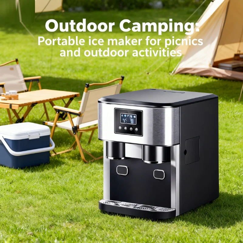 2025 حار بيع المحمولة كونترتوب التلقائي آلة صنع مكعبات الثلج تجميد مريحة كسارة منزلية الكهربائية #4