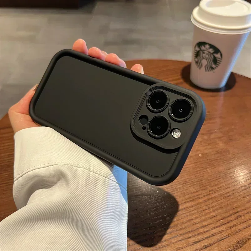 Luxury Matte Candy Color Silicone Phone Case For iPhone 15 14 13 12 11 Pro Max Shockproof Bumper Soft TPU Back Cover