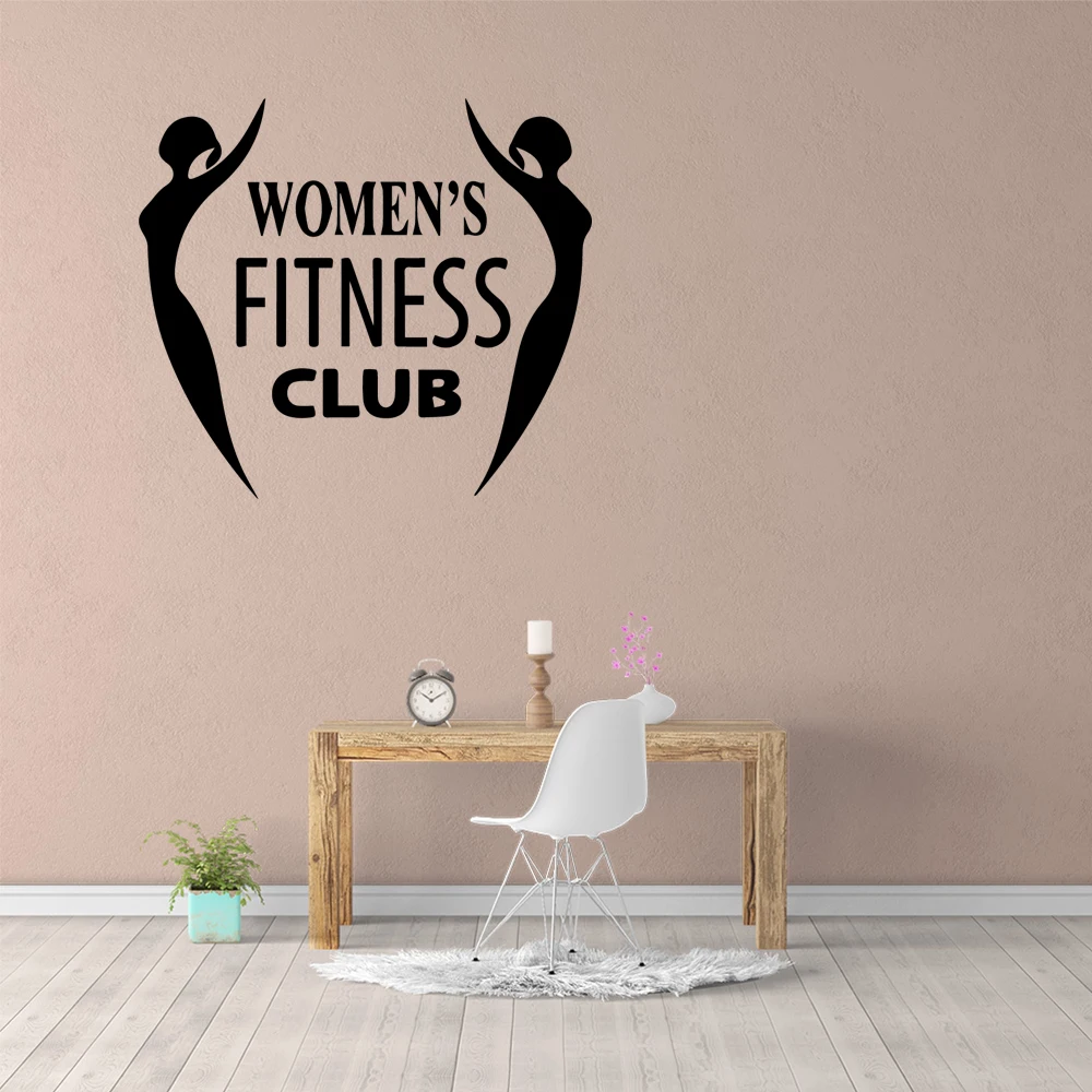 

1 pc women fitness club waterproof Wall Sticker Wall Decal wallpaper for gym or fitness Decoration Decal Creative Stickers