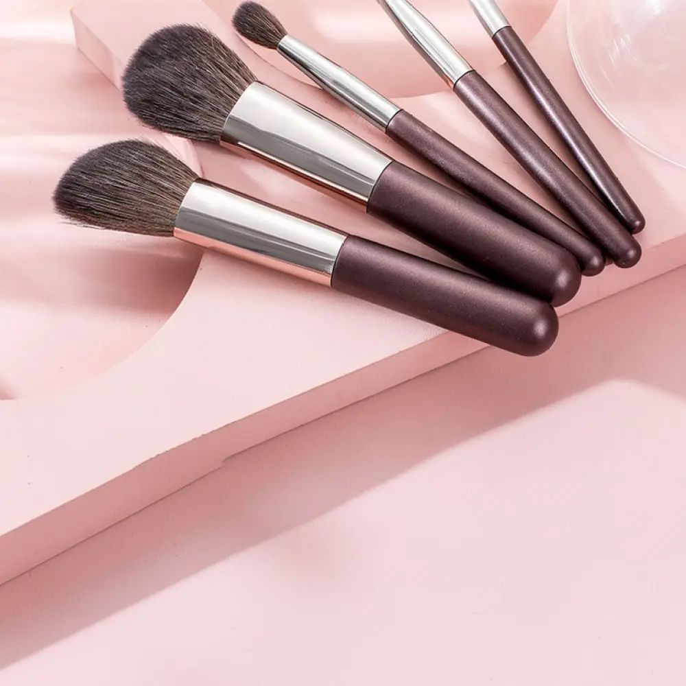 Travel Size Makeup Brush Set Soft Wool Bristles Professional Beauty Tools For Eyeshadow Powder Blush Daily Routine