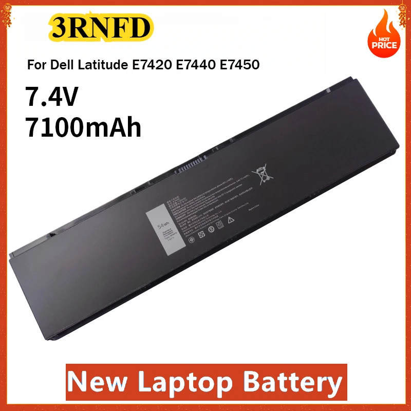 

High Capacity 54Wh E7440 3RNFD Battery Replacement for Dell Latitude 14 E7450 E7420 Series Laptop V8XN3 34GKR 451-BBOG BBFV 7.4V