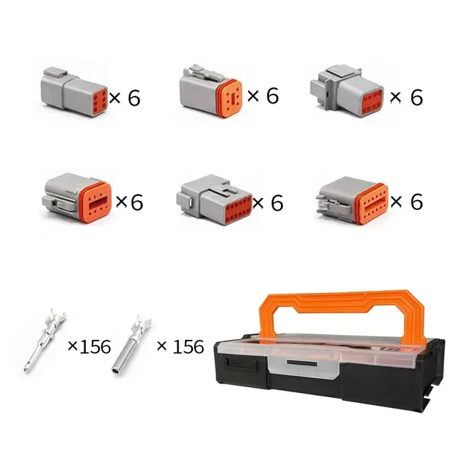 Deutsch dt serie wasserdicht automotive stecker kit reparatur werkzeug kasten DT04-2/3/4/6/8/12p dt06 mit terminal und zange