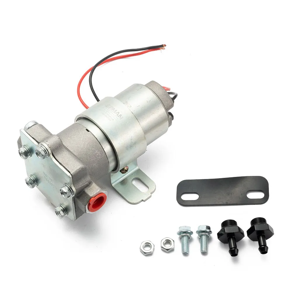 

EPMAN 110 GPH Electric Fuel Pump With Regulator Street Strip Carbureted Application 14 PSI Universal 3/8" NPT Ports EPRYB6400AD