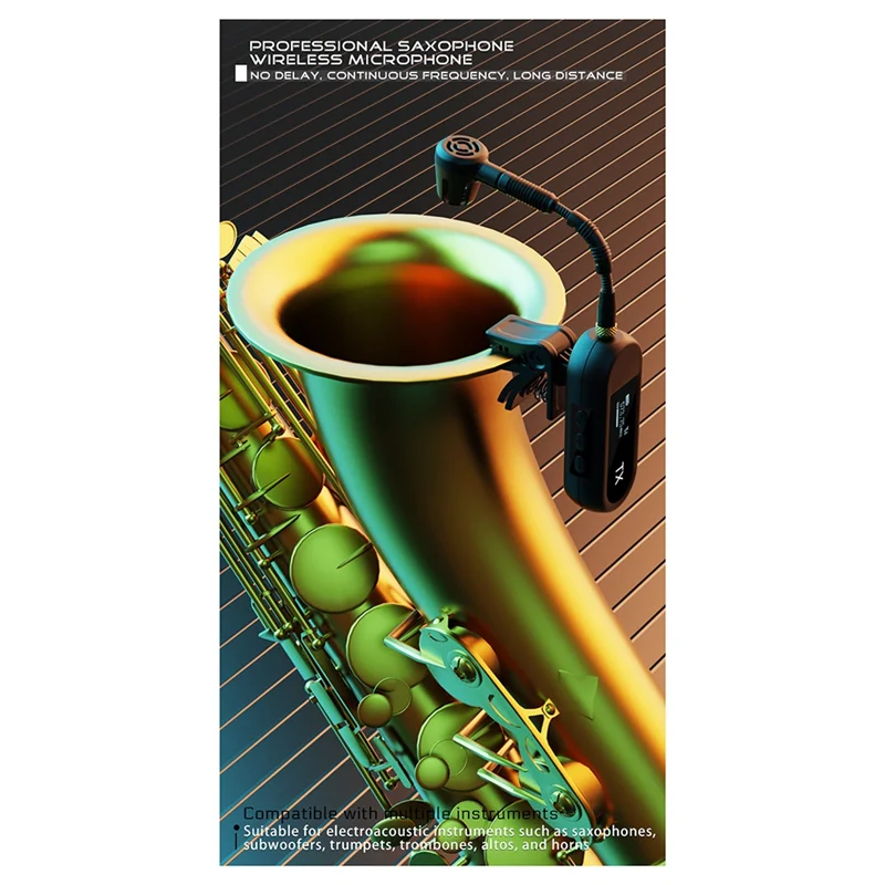 

A99I-Saxophone Instrument Dedicated Wireless Microphone Outdoor Stage Small Microphone Instrument Wireless Clip Microphone