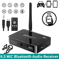 NFC Bluetooth 5.1 Receiver 6.5mm Micrphone Sing Stereo Music 3.5mm AUX Jack RCA Wireless Audio Adapter For Car Speaker Amplifier