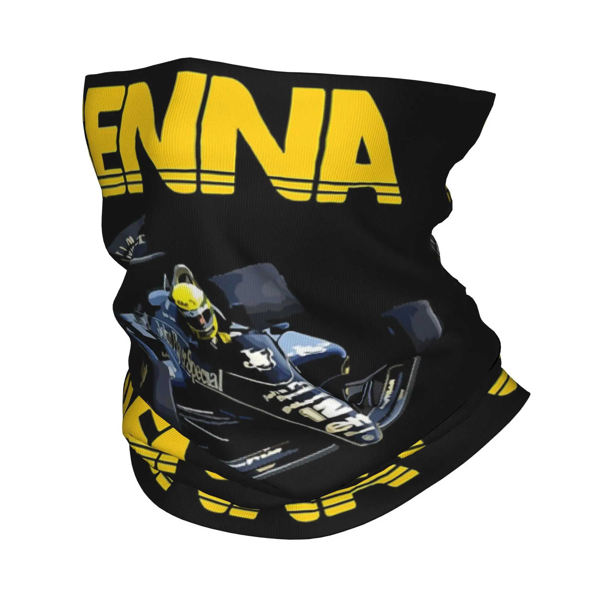 Custom Senna Helmet Ayrton Bandana Neck Gaiter UV Protection Face Scarf Cover Women Men  Headwear Tube Balaclava