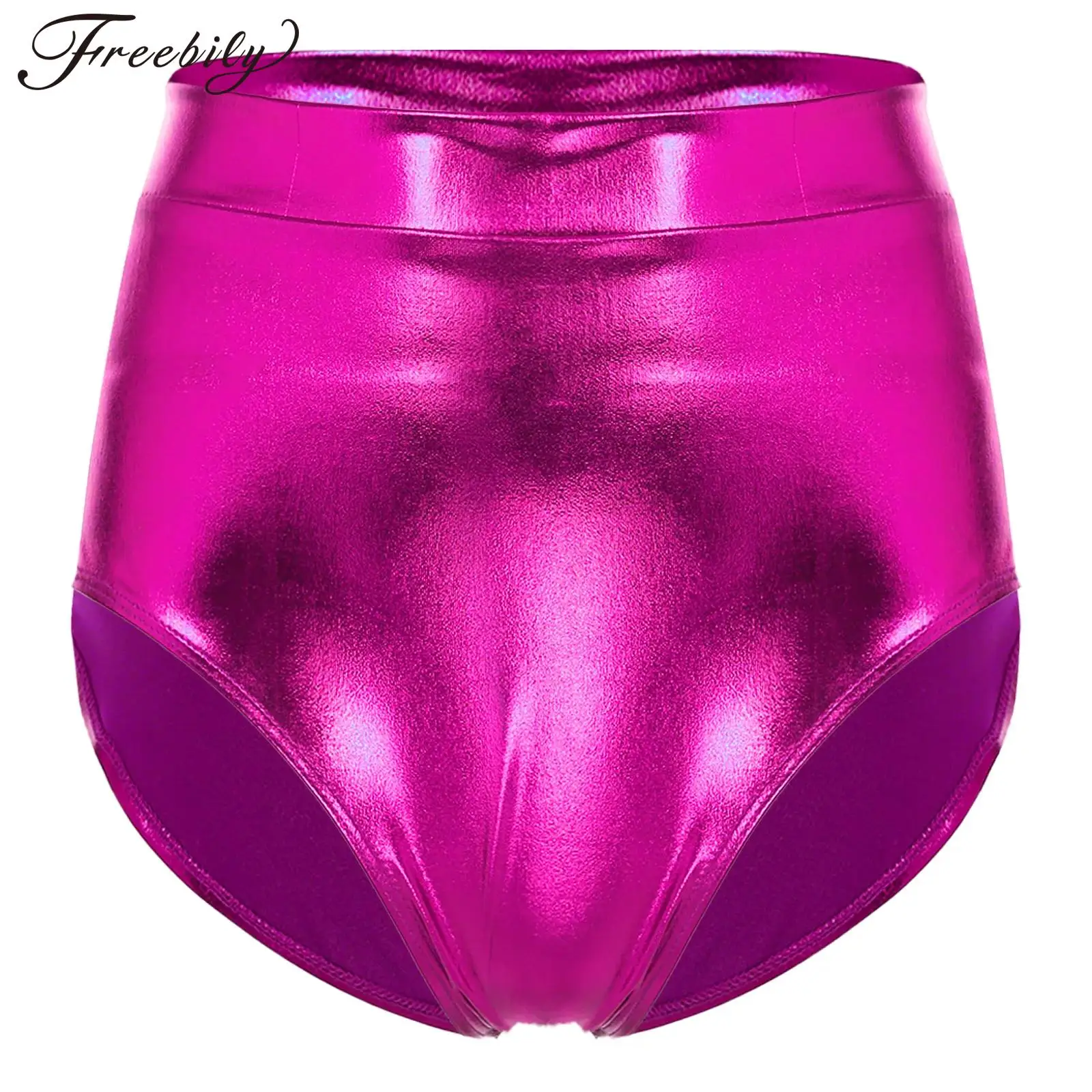 Women Metallic Booty Shorts Skinny Briefs Beach Shorts Rave Party Nightclub Dance Hot Pants Carnival Music Festival Bottoms