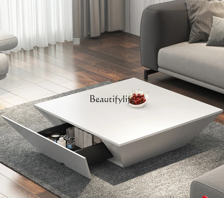 Nordic Coffee Table Square Simple Modern Living Room Large and Small Apartment Type Personality Creative Coffee Table