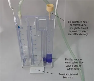 Disposable one two three chamber Thoracic chest wound Drainage Bottle