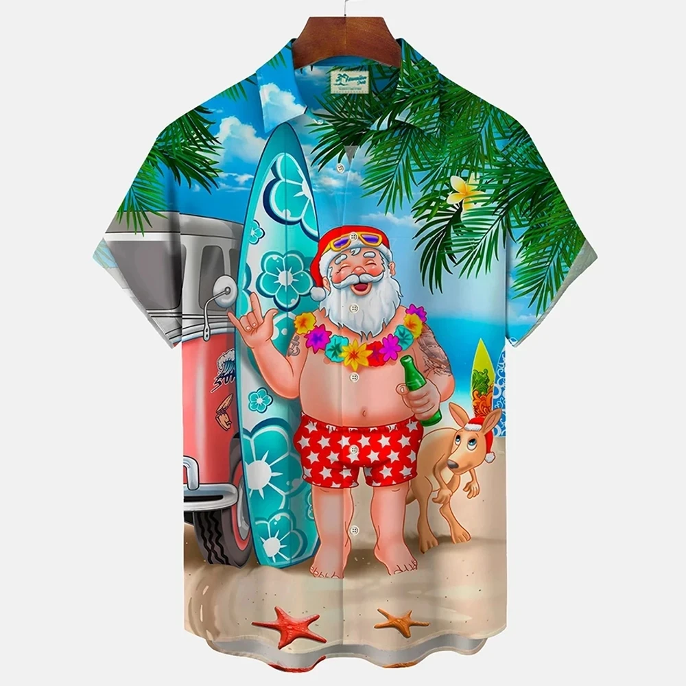 Animal Lovely Pattern Hawaiian Men's Shirts Funny Fashion 3d Printed Short Sleeve Tops Loose Lapels Personality Oversized