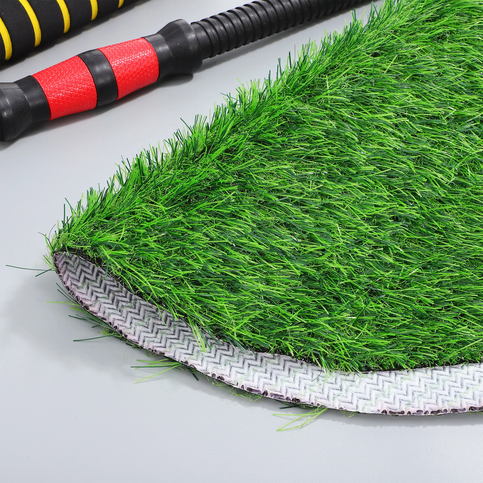 Simulated Mat Green Round Artificial Grass Rug For Patio Outdoor Table Decoration Dining Table Decor Fake Grass Mat