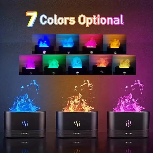 창의적인 시뮬레이션 불꽃 가습기 아로마 테라피 기계, USB 불꽃 분위기 램프, 가정 사무실 가습 아로마 테라피
