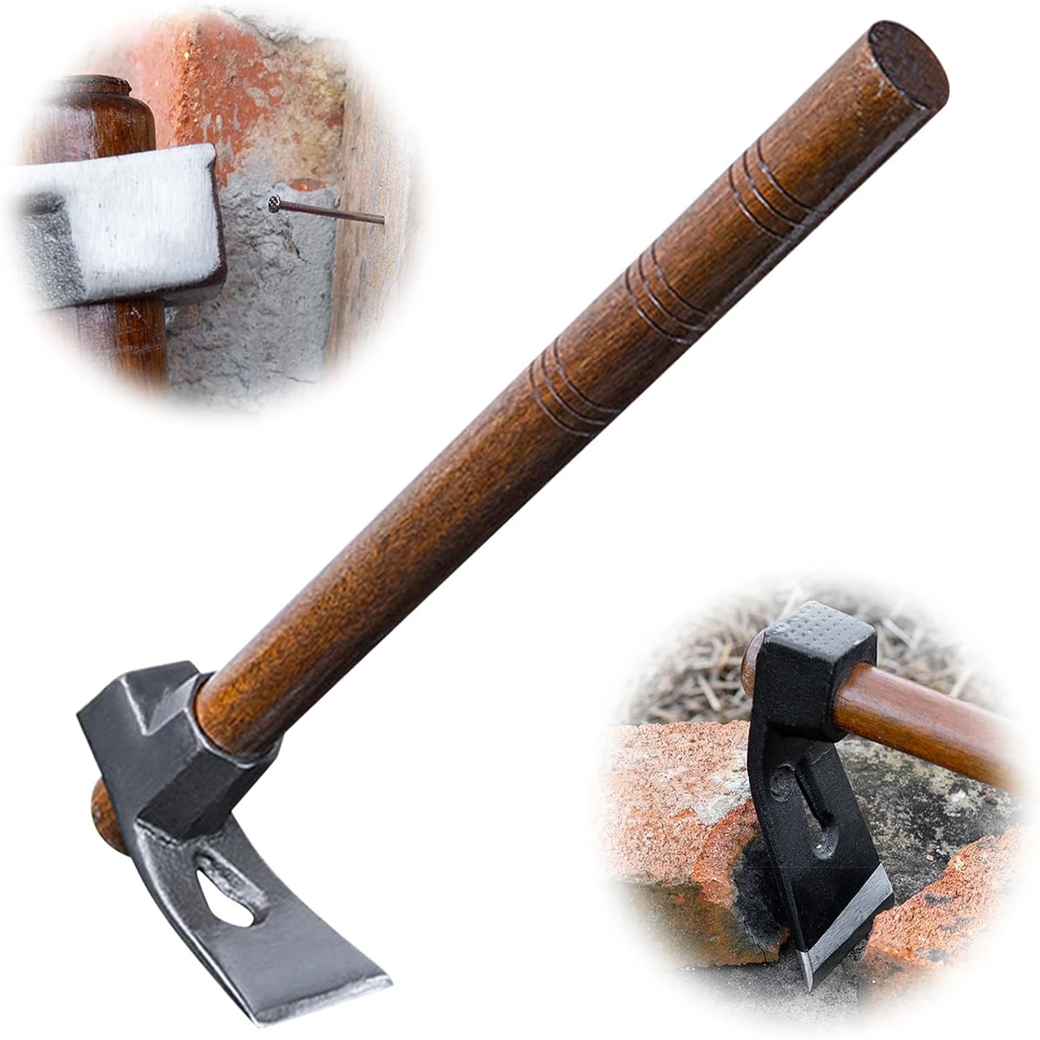 

Garden Hoe, Hand Hoe Garden Tool, Hammer Adze,Planer Adze, Tool Digging Pickaxe, Weed Digging Shoots Farming Tools for Deep Digg