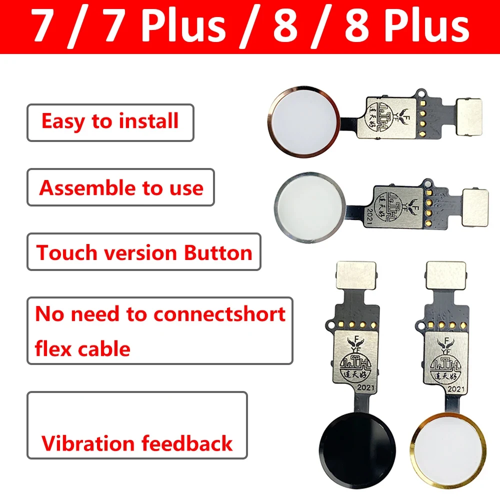 New Home Button Key Flex For iPhone 7 7G 8 8G Plus Universal Back Menu Keypad Return Function Solution No Touch ID