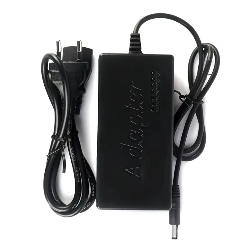 Universal Power Adapter DC 12V/15V/16V/18V/19V/20V/24V 5A Charger 7 Speed Adjustable LED Lights For Power Tool US/EU Plug