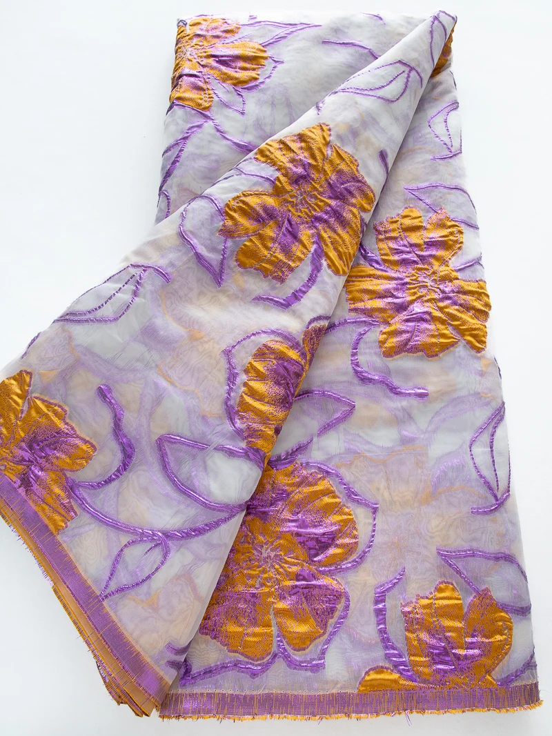 

Модная африканская парчовая кружевная ткань 2025, высокое качество, французская жаккардовая кружевная ткань из органзы для Нигерии, женское свадебное платье, вечерние