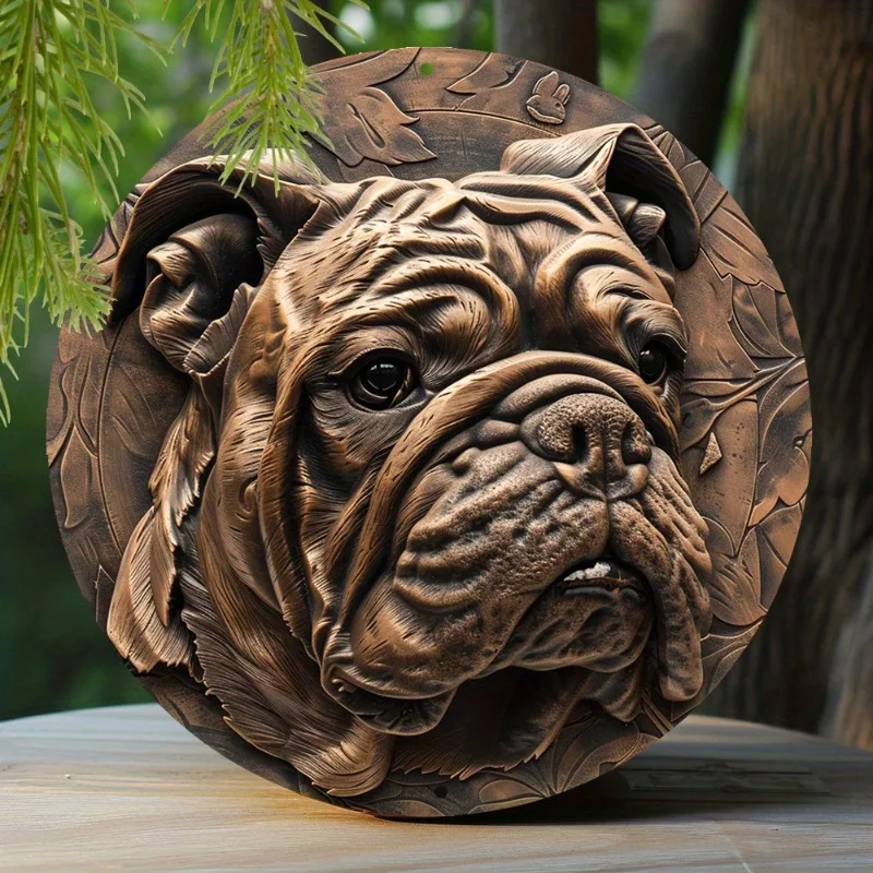 لفة محبي البلدغ: لافتة ألومنيوم نابضة بالحياة مقاس 8 × 8 بوصة - ديكور مكتب متين ومقاوم للماء وهدية مثالية لعشاق البلدغ #1