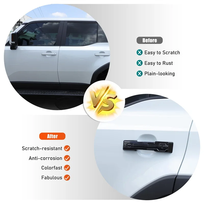 

Car Side Door Handle Cover Trim For Toyota Land Cruiser 250 Prado LC250 2024 Exterior Door Handle Cover Accessories