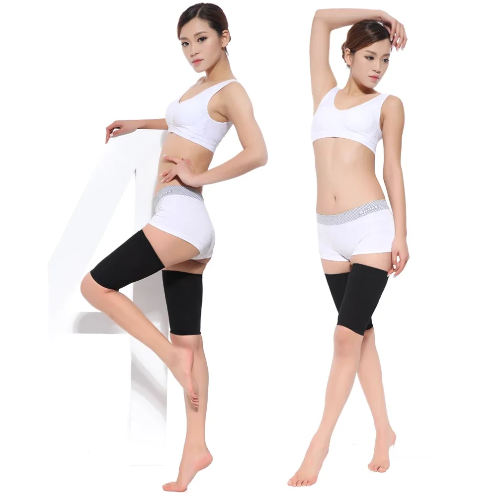 GOMOREON-Manchon de compression des cuisses pour femme, 1 paire, soutien et amincissant les muscles, pour le sport, la récupération et le fitness