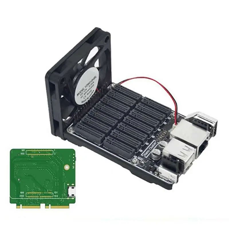 

Мини-базовая плата B47C Nanocluster 7X CM4/CM5 с адаптером CM45 для краевого ИИ, поддержка K3S Kubernetes Homelab для кластеров Raspberry Pi