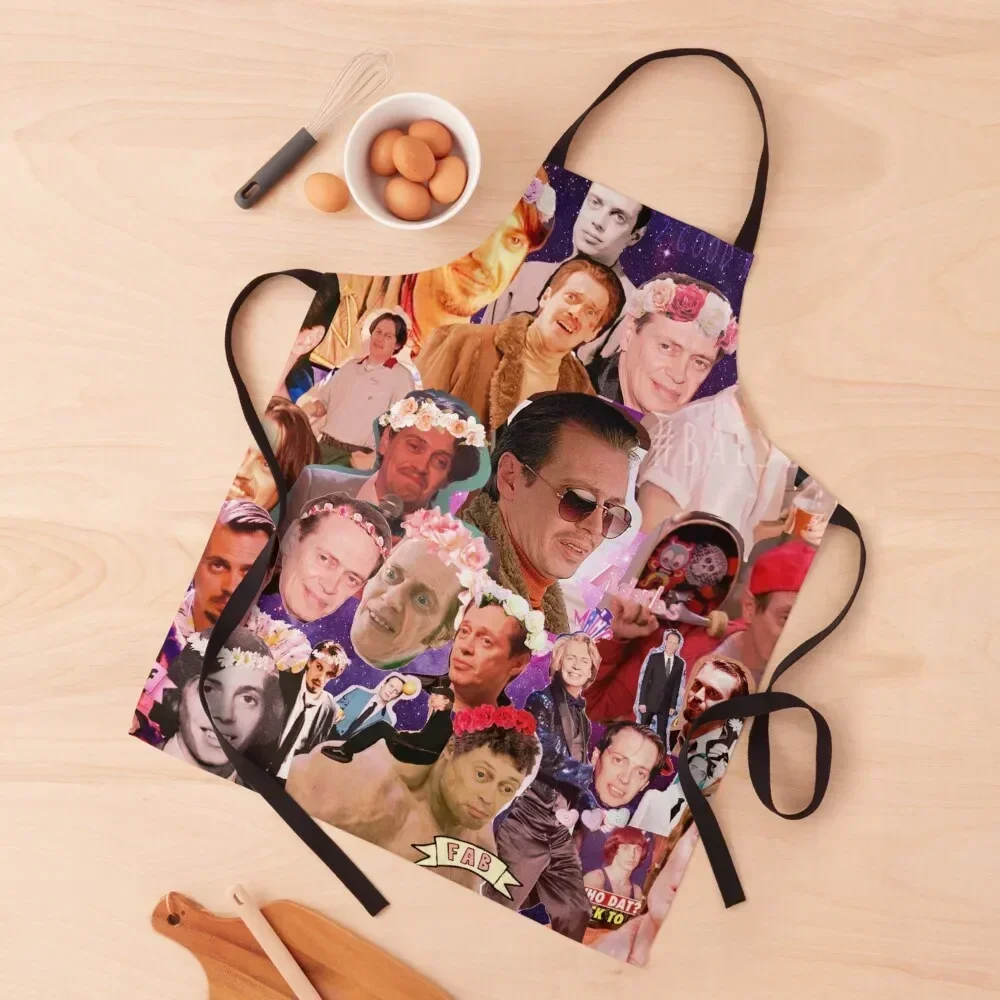 

Steve Buscemi Galaxy Collage Apron Men kitchen Women's Kitchen Items For Home Kitchen Women Apron