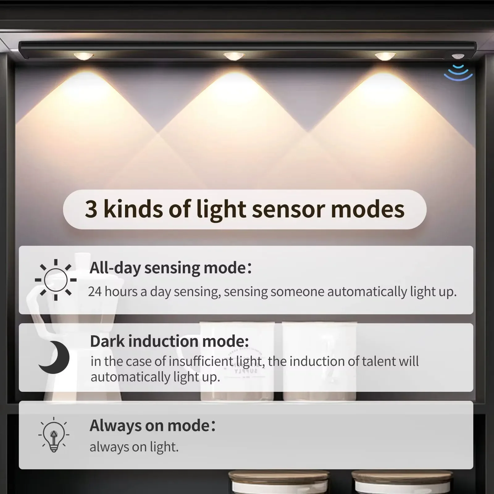 Motion Sensor Light LED Sensor Lamp Wireless Ultra Thin USB LED For Kitchen Cabinet Bedroom Wardrobe Indoor Lighting Night Light