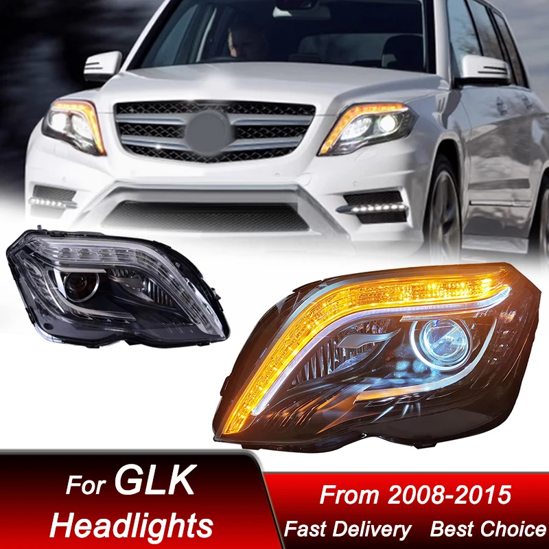 

Pop Car Led Headlights For Mercedes-Benz GLK 2008-2015 New Style Full LED Auto Headlamp Assembly Projector Lens Accessories Kit