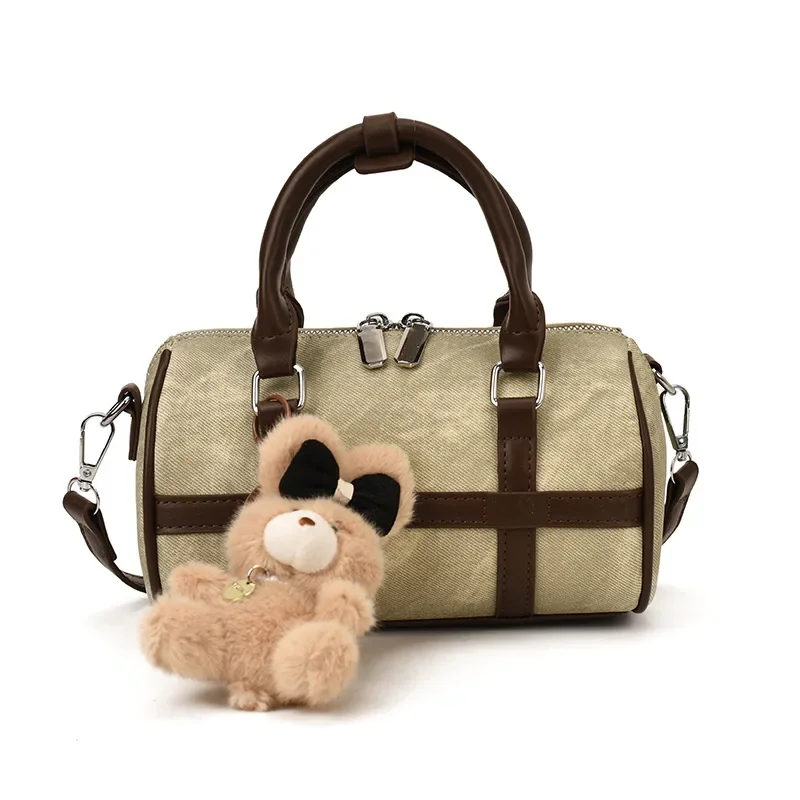 Nieuwe matte schoudertas voor dames, vintage kussen crossbody portemonnee, zachte kunstleren cilindertas voor dagelijks gebruik en daten ​