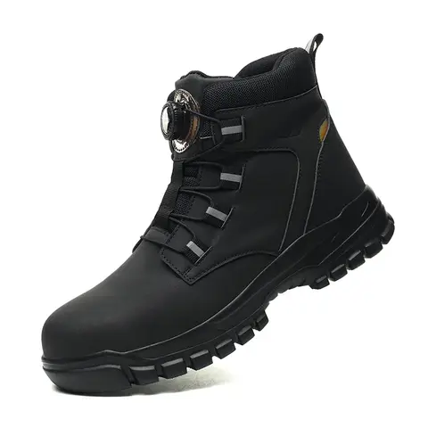 방수 안전 부츠 남성 불멸의 강철 발가락 작업 부츠 Anti-smash Stab-resistant Safety Shoes Biker Botas Para Hombre