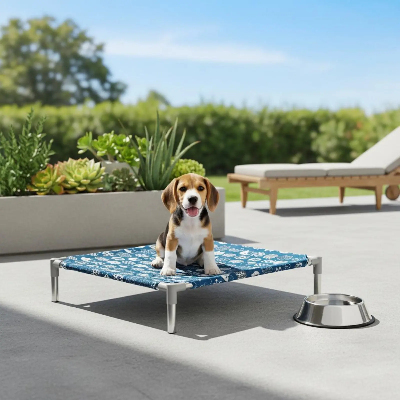 

Elevated Dog Bed Removable and Cleanable Elevated Pet Bed Raised Dog Cot Year-Round Use Raised Pet Cot Easy to Clean for Outdoor