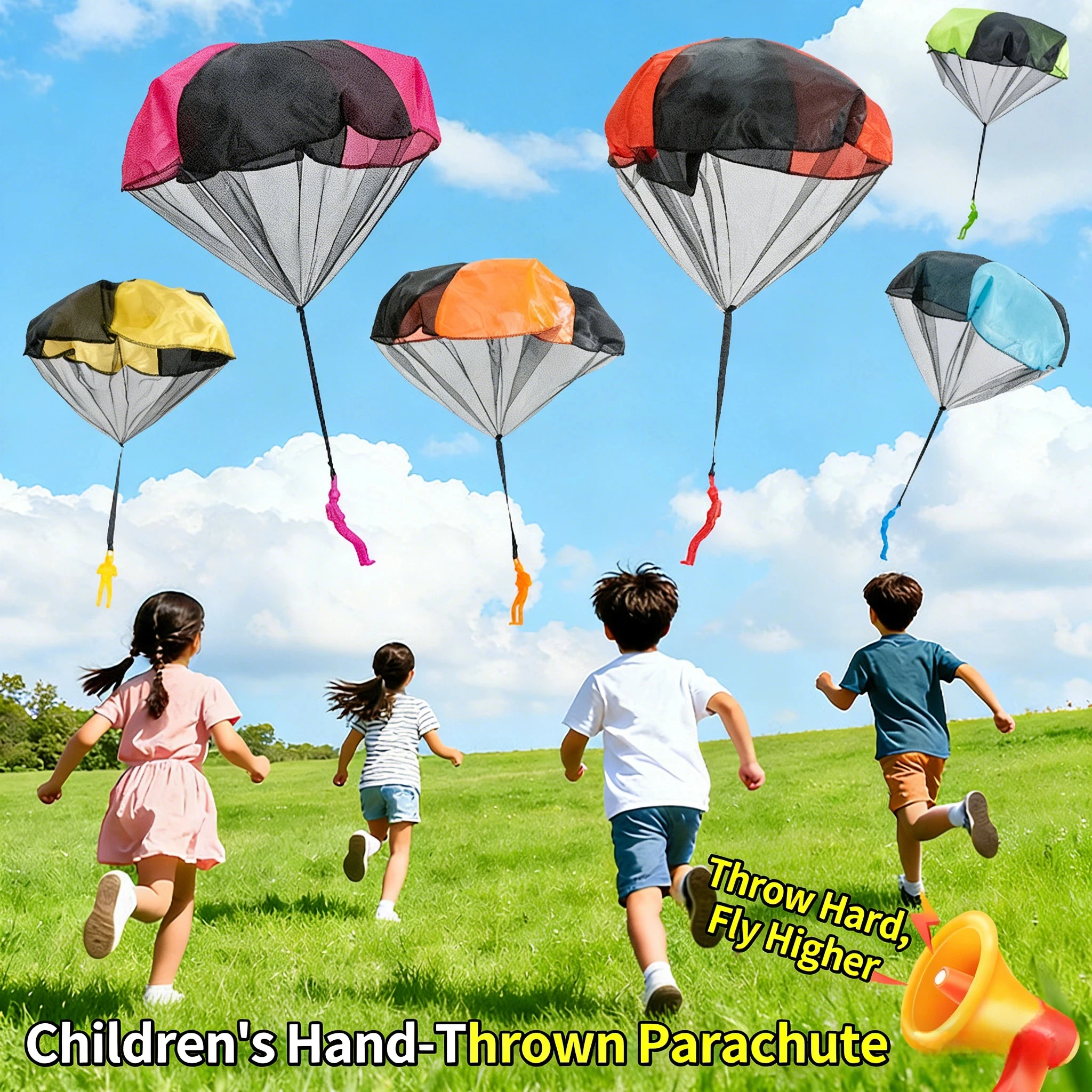 

Children's Parachute Outdoor Sports – Hand Throw Park Toys Airdrop Game, Parent-Child Interactive Party Game