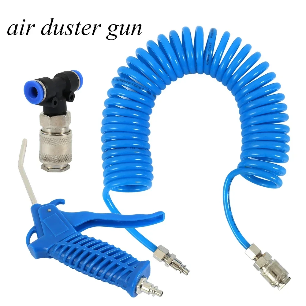 Air Duster Blow Gun Set Pneumatic Combination Dust Blowing Gun Kit Plastic Air Pipe Portable Dust Removal Tool Clean Equipment