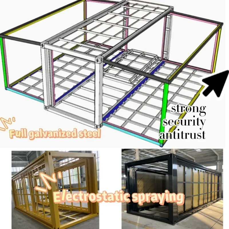 الحديثة المحمولة وحدات المحمول الجاهزة الفاخرة المعيشة المنازل الشحن البضائع الجاهزة حاوية مقاومة للماء منزل صغير للبيع