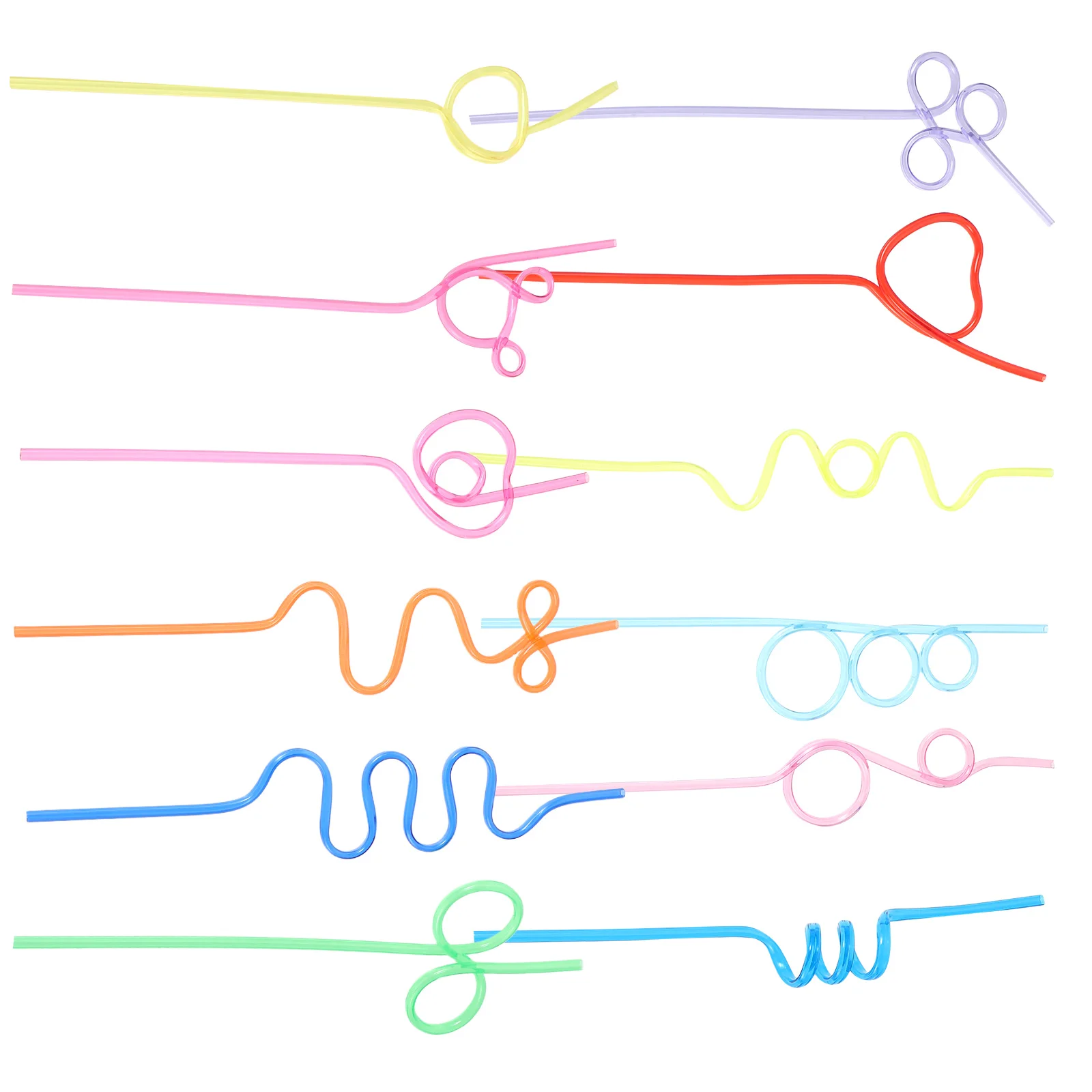 

36pcs Creative Straw Set Kids Coffee Stir Milk Long Party Reusable Decorations Cups Beverage Tongue Trainer Luau Birthday