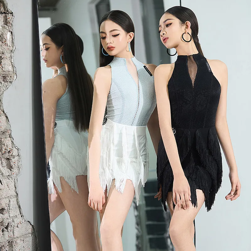 

Модная одежда для девочек для соревнований по латиноамериканским танцам, платье для выступлений в стиле ча-ча-ча, детская одежда для бальных танцев