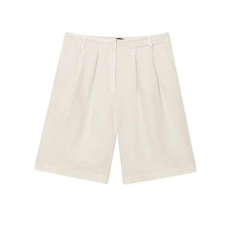 

Лето 2023, новая женская модная льняная смесь irt с дизайном со средней талией, повседневная одежда из смешанной ткани для молодых женщин