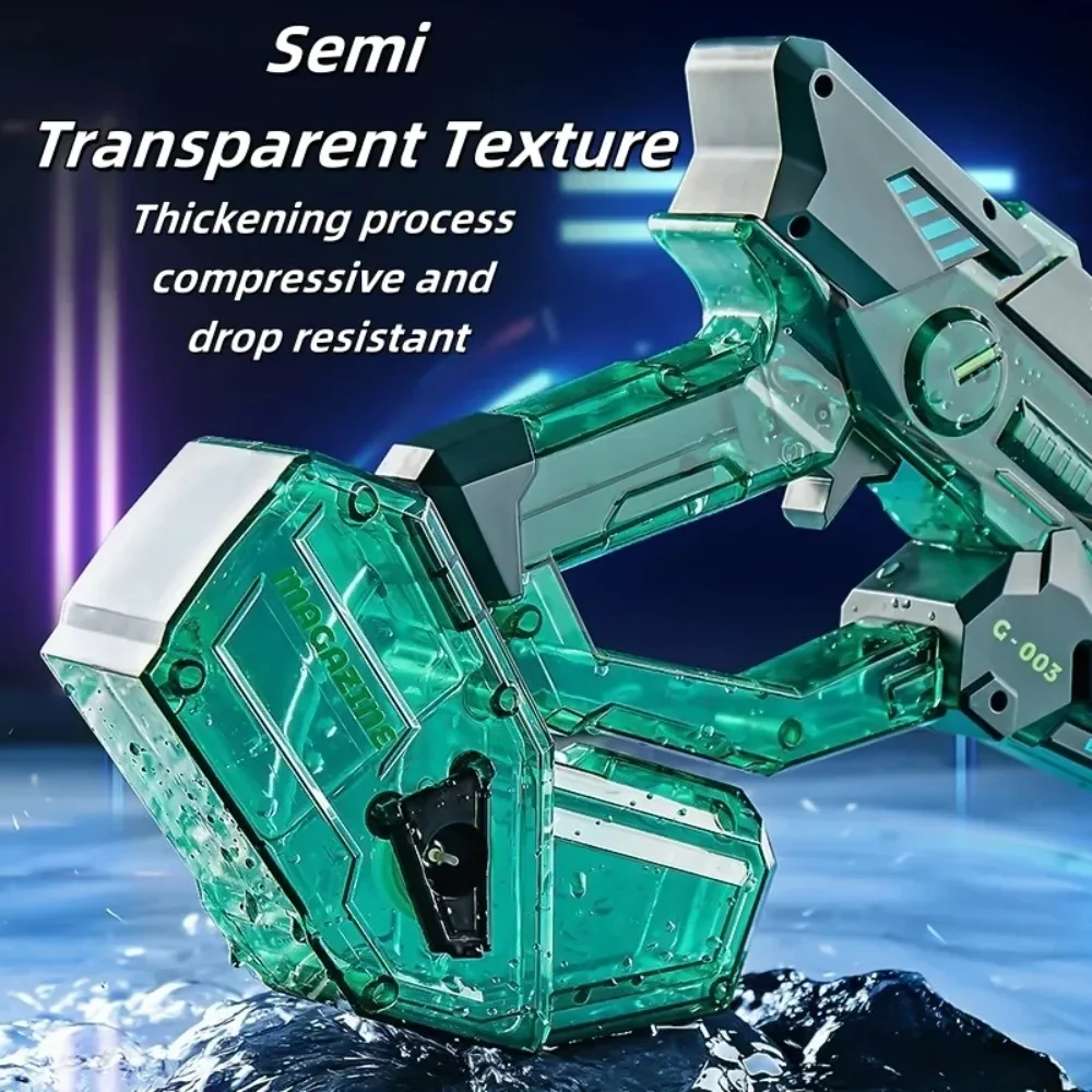 Pistolet à eau électrique jouets avec lumière à Induction Led pistolet à gicler automatique été en plein air plage piscine pistolet à eau jouet pour cadeau adulte