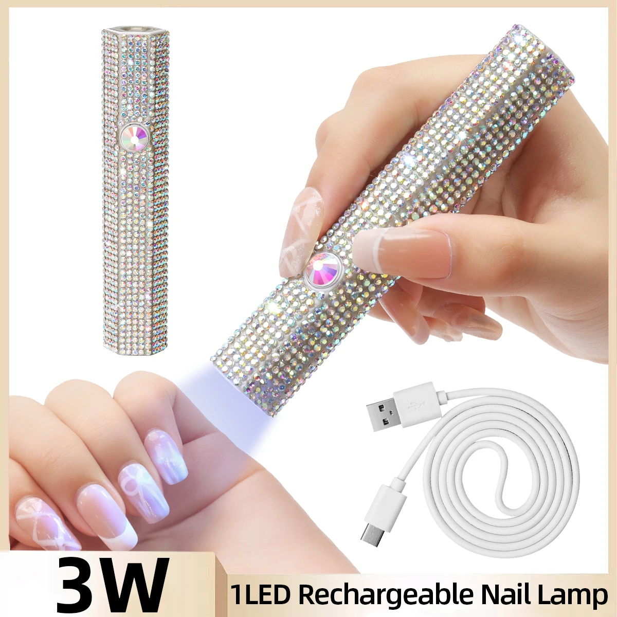 Portable Fast-Drying Nail Dryer Machine Mini UV LED Lamp For Nails Professional Manicure Phototherapy Flashlight Pen Salon Tools